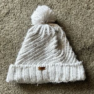 adidas White Knit Pom-Pom Hat